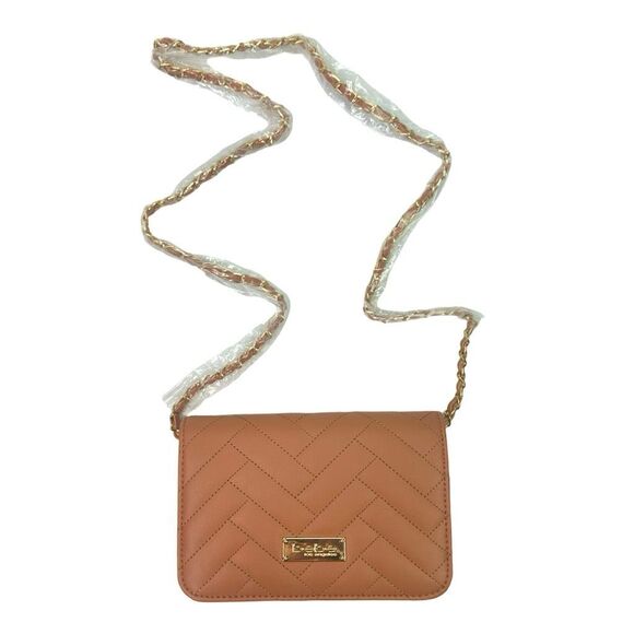 bebe Sophia Small Crossbody Bag - Dark Blush - 7.5” x 5” x 2” - Picture 1 of 6